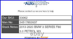 Bmw 3 Series F80 2013-2020 Hydraulic Abs Pump 3.0 Petrol M3 Ate 34517852637